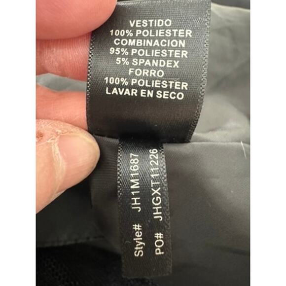 "JESSICA HOWARD" Babydoll Black Lace SZ 8 Dark Romance Goth Sexy Dress Midi - Picture 8 of 11